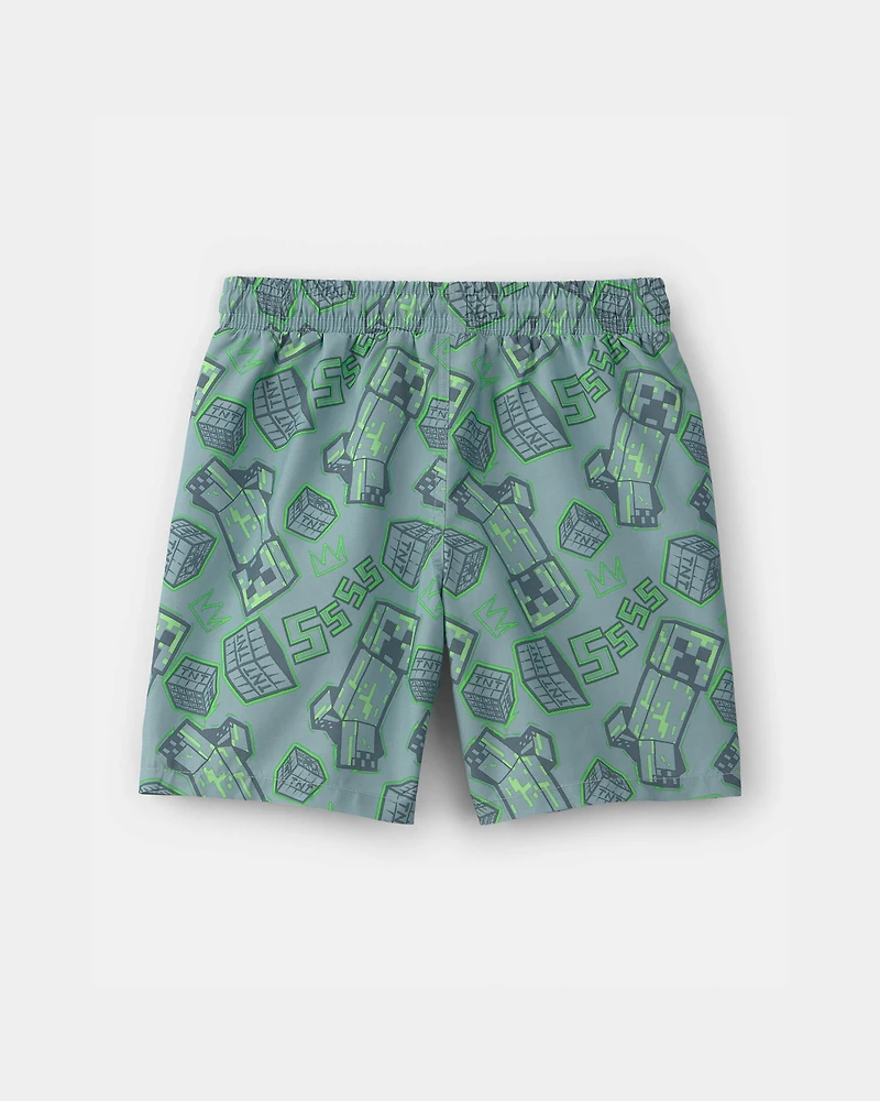 Boys Minecraft® Swim Trunks - Green