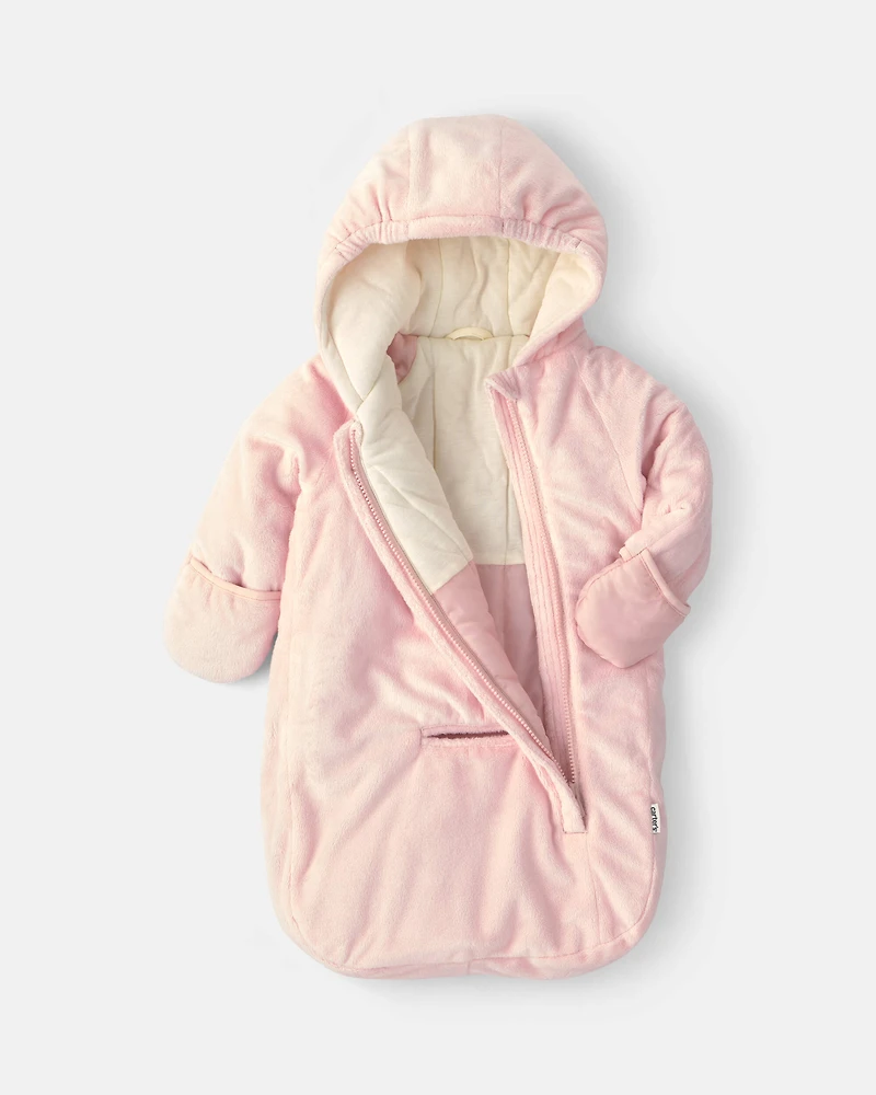 Baby Girl Velboa Prambag- Pink