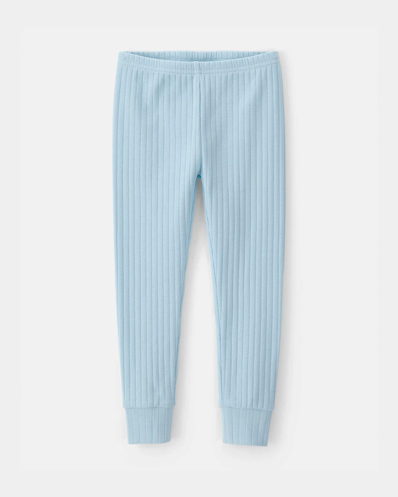 Toddler Boy Rib Snug Fit 2-Piece Pyjama Set - Blue