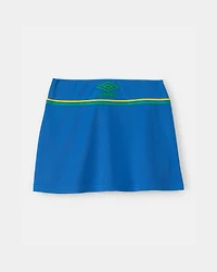 Girls Umbro Brazil Active Skort - Blue/Yellow/Green