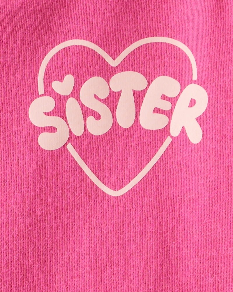 Toddler Girl Sisterhood Long-Sleeve Graphic Tee - Pink