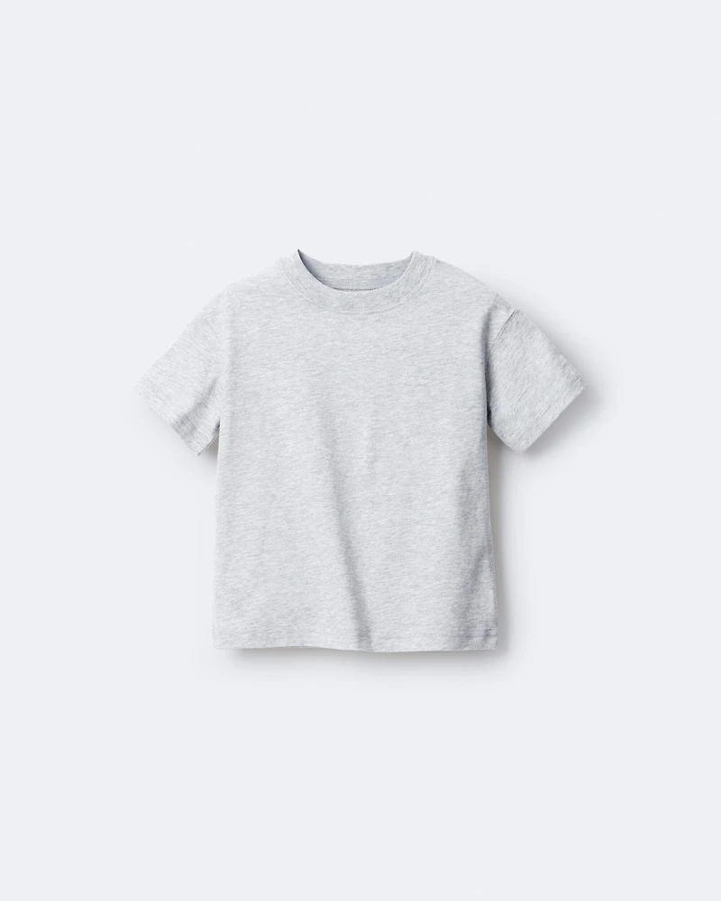 Toddler Short-Sleeve Relaxed Graphic Tee - Heather Grey