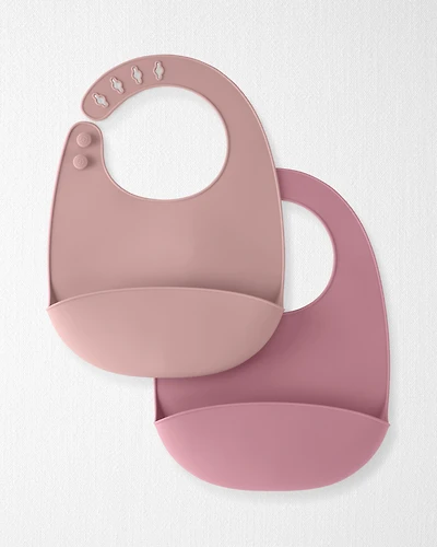 Baby 2-Pack Silicone Bibs