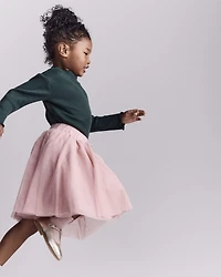 Toddler Girl Mock Neck Long-Sleeve Top - Dark Green