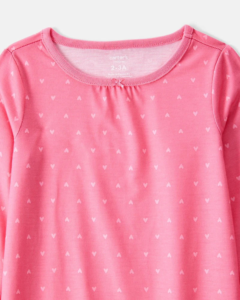 Kid 2-Pack Unicorn Hearts Nightgowns