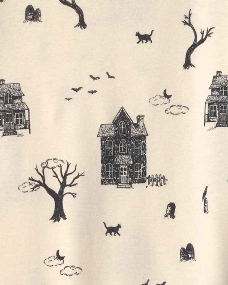 Kids 2-Piece Organic Cotton Pyjamas Spooky Village
