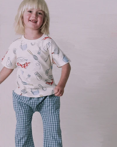 Toddler Seersucker Playground Pant with Pockets - Blue