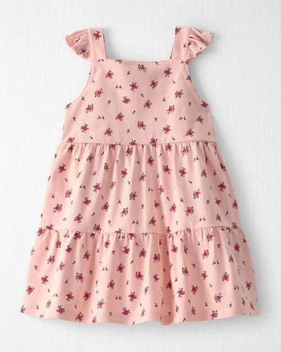 Baby Girl Organic Cotton Floral Tiered Dress