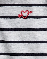 Baby Boy 2-Piece Striped Bodysuit & Pant Set - Grey