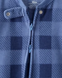 Baby Boy Yeti Plaid Loose Fit 1-Piece Pyjamas