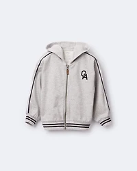 Toddler Boy Zip-Up Hoodie - Heather Grey