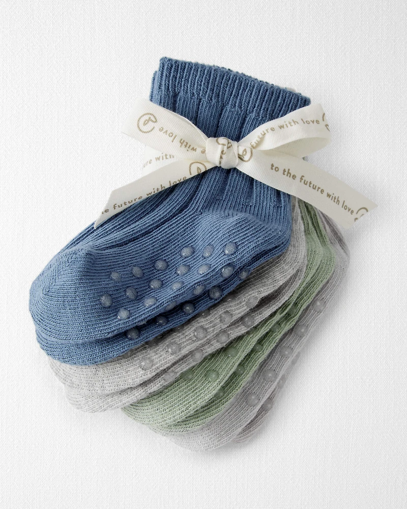 Baby Girl 4-Pack Socks Made with Organic Cotton