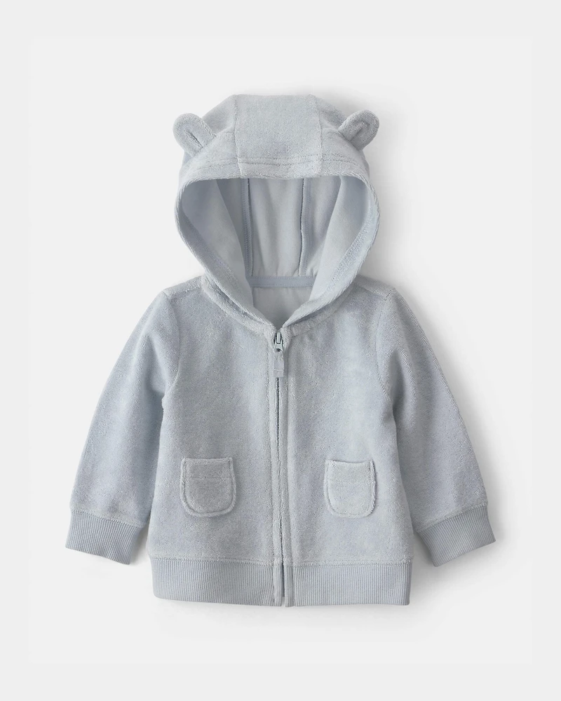 Baby 3-Piece Bear Terry Short-Sleeve Layering Set - Blue