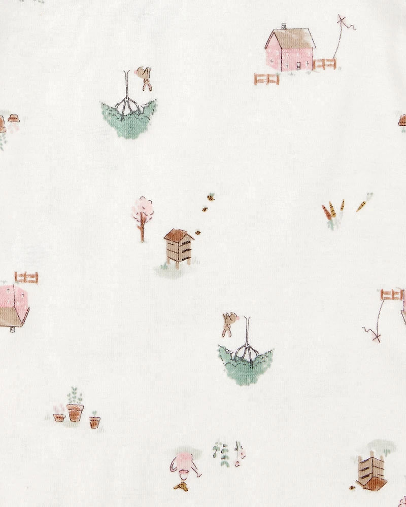 Baby 3-Piece Barn Print Little Cardigan Set