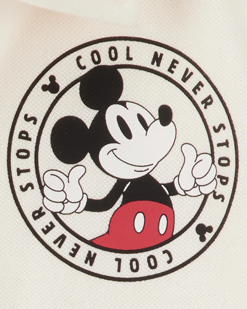 Toddler 2-Piece Mickey Mouse Polo Shirt & Short Set - Heather/Red