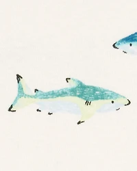 Baby Boy 3-Piece Shark Outfit Set - Green