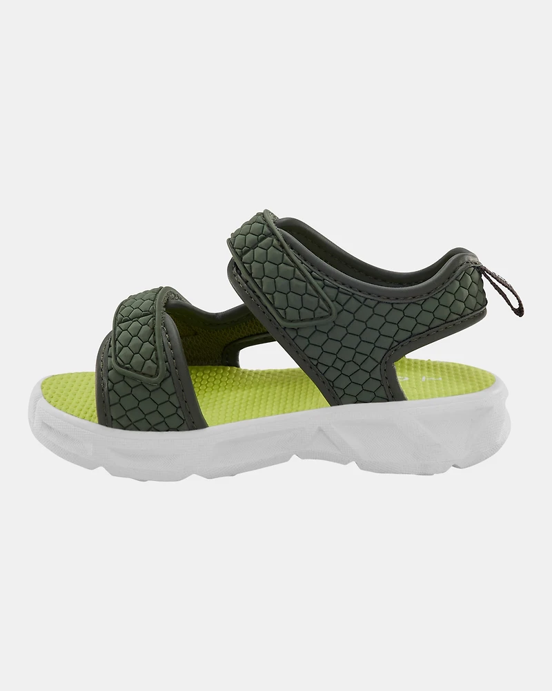 Toddler Rugged Light Up Sandals - Green
