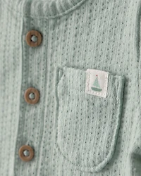 Baby 2-Piece Gingham Top & Short Set - Green