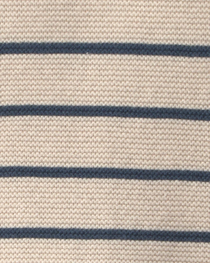 Baby Organic Cotton Knit Romper Stripes