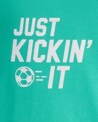 Baby Boy 2-Piece 'Just Kickin it' Soccer Bodysuit & Pant Set - Green