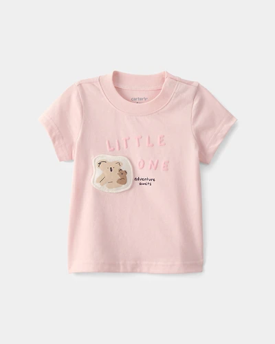 Baby Girl 'Little One' Koala Graphic Tee - Pink