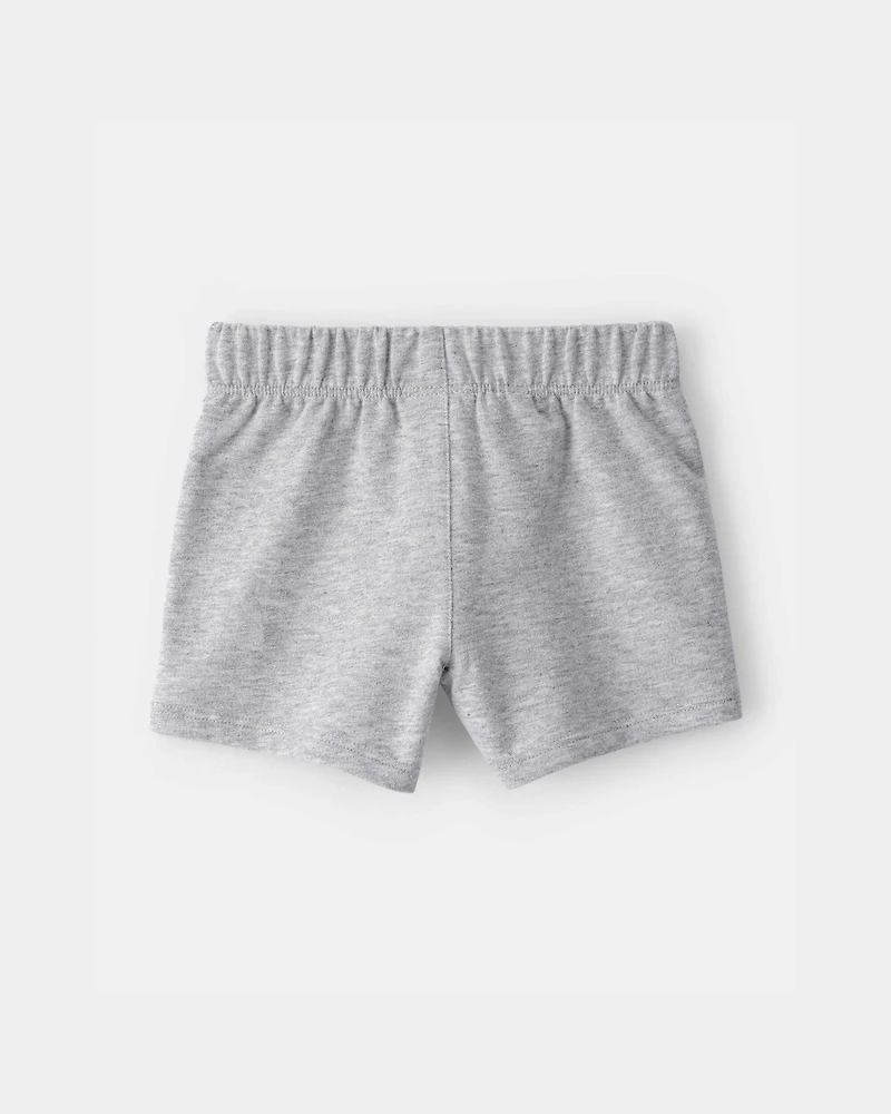 Baby Boy French Terry Shorts - Grey