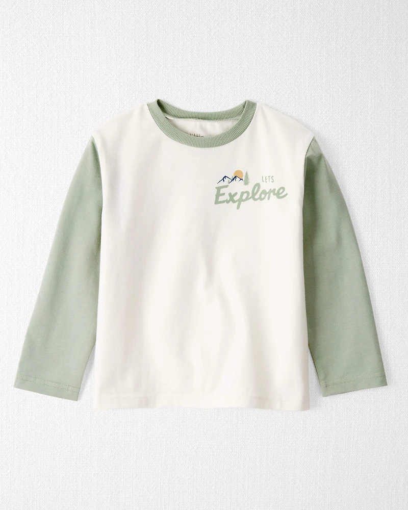 Toddler Organic Cotton Let's Explore Long-Sleeve Tee