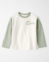 Toddler Organic Cotton Let's Explore Long-Sleeve Tee