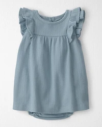 Baby Girl Pointelle Bodysuit Dress Made with Organic Cotton