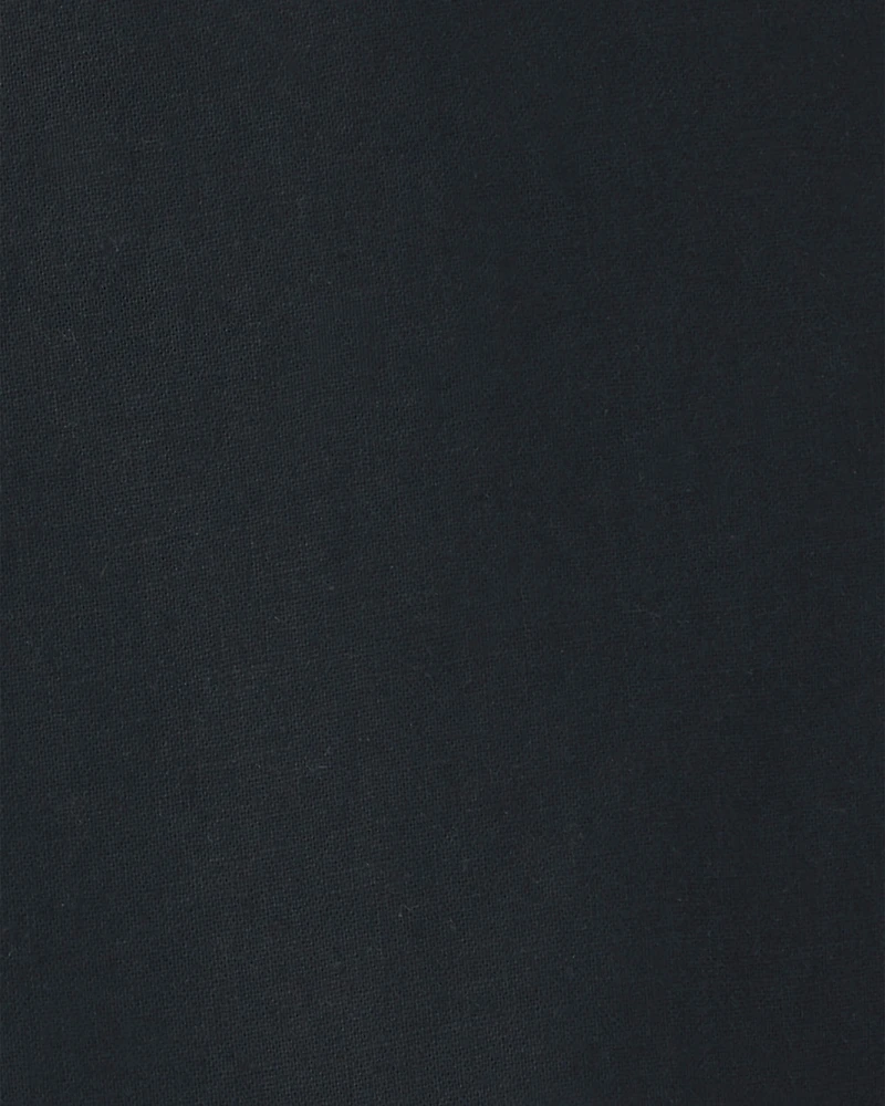 Baby Boy 2-Piece Beach Romper Set - Black/Ivory