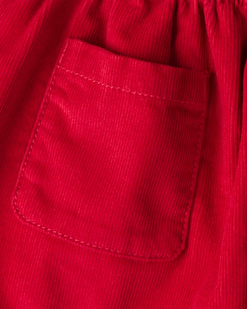 Baby Girl Corduroy Skort - Red