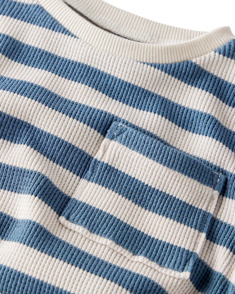 Toddler Boy 2-Pack Waffle Knit Long-Sleeve Tees Made with Organic Cotton