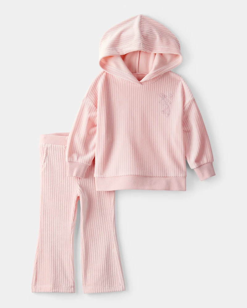 Baby 2-Piece Ballerina Hoodie & Pant Set - Pink
