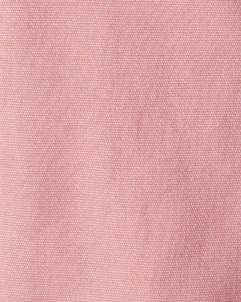 Baby Girl Cotton Long-Sleeve Jumpsuit - Pink