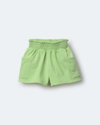 Toddler Girl Swing Short with Pockets - Lime Green