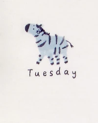 Baby 7-Pack Days Of The Week Short-Sleeve Cotton Bodysuits