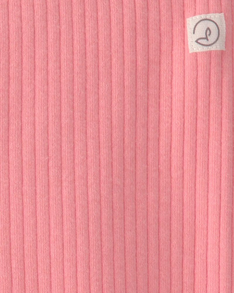 Toddler Girl 2-Pack Organic Cotton Rib Leggings