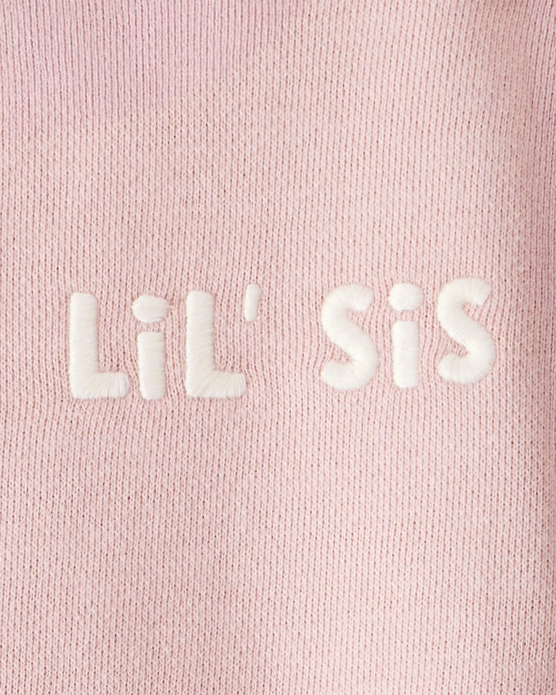 Baby Girl Organic Cotton Lil Sis Bubble