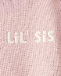Baby Girl Organic Cotton Lil Sis Bubble