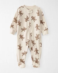 Baby Organic Cotton Sleep & Play Gingerbread Cookie pyjamas
