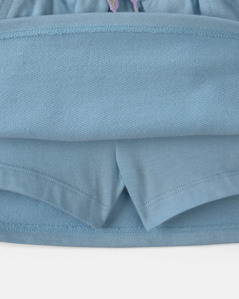 Toddler Girl French Terry Skort - Blue