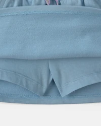 Toddler Girl French Terry Skort - Blue