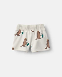 Toddler City Park™ Short Fishing Tiger Print - Cream