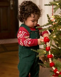 Baby Boy 2-Piece Sweater & Overall Set - Green