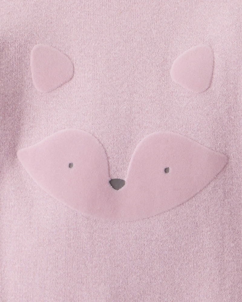 Baby Girl 4-Pack Koala Print Cotton Long-Sleeve Multipack Bodysuits - Purple/White/Pink