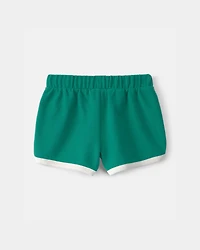 Toddler Girl French Terry Athletic Shorts - Green