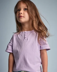 Toddler Henley Tee- Purple