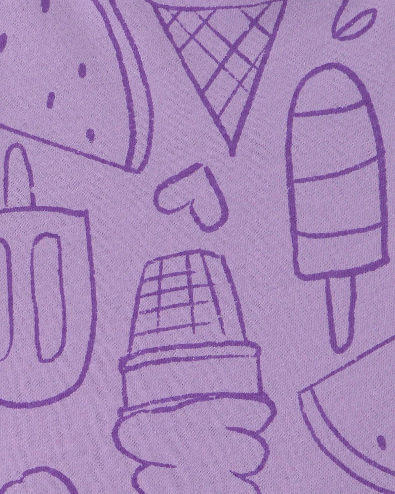 Girls Popsicle Romper - Purple