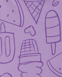 Girls Popsicle Romper - Purple