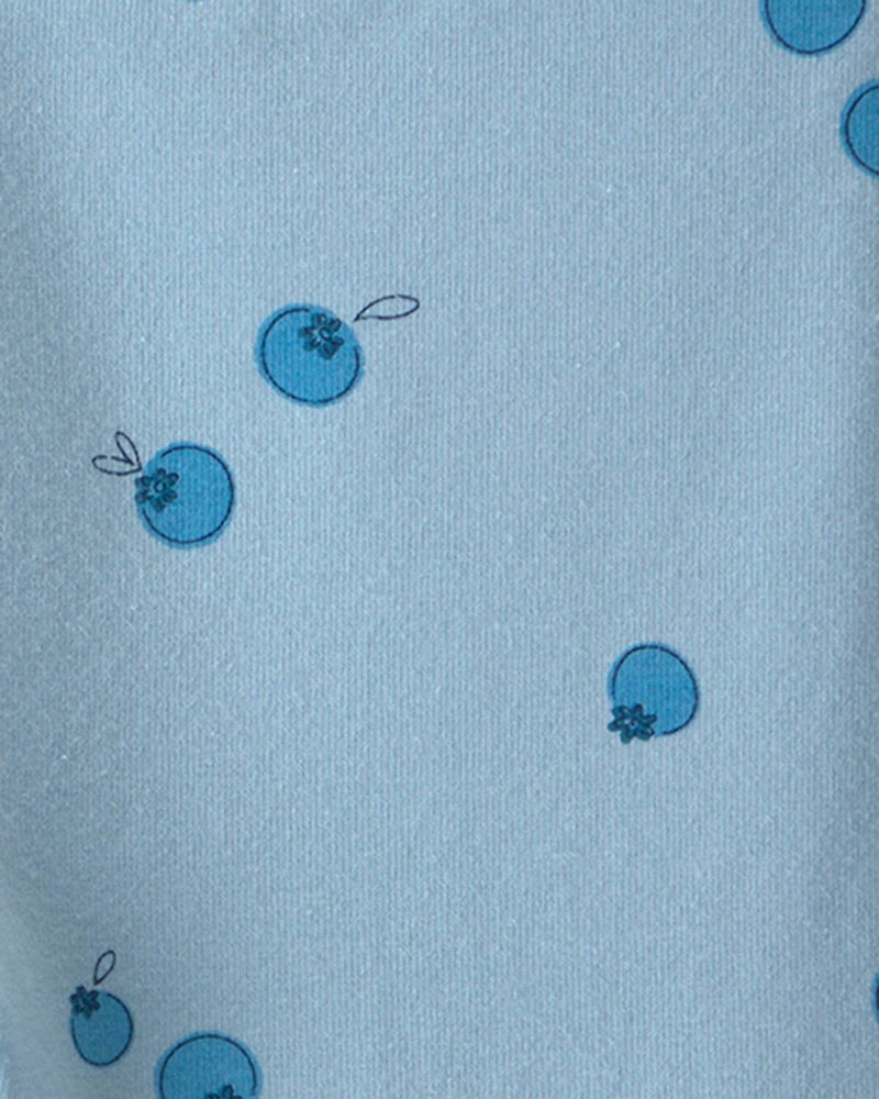 Toddler Girl Blueberry Bike Shorts - Blue